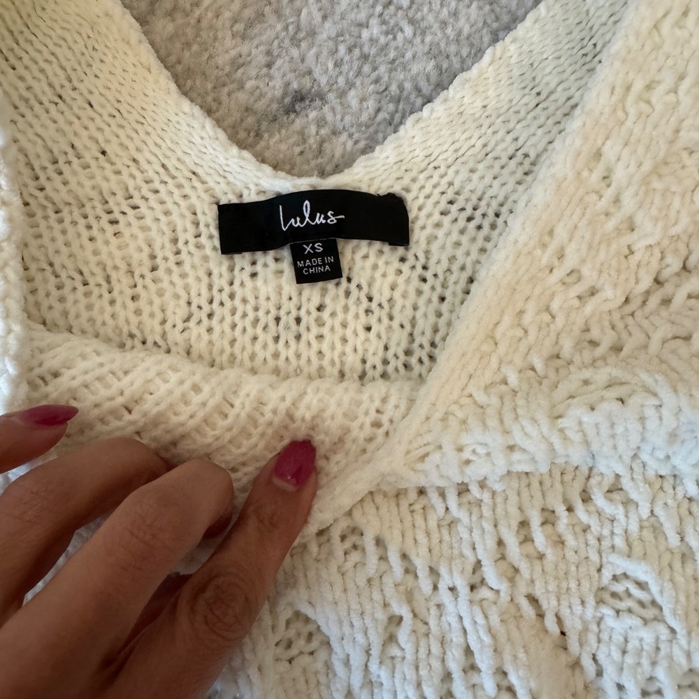 Lulu's Cream Knit Sweater - Picture 3 of 4